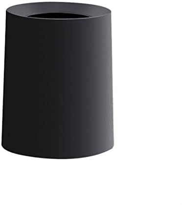 UNNS Papelera 6l Batio de baño Batón de Basura de la Cocina Reciclaje de Basura Batear del Escritorio Basaje de Basura Pequeña Basura, Blanco/Negro Basura (Color : Black)