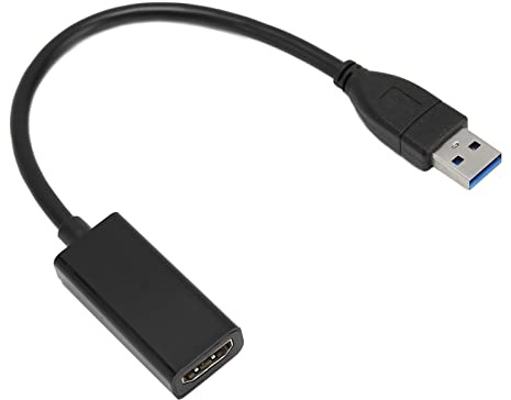 USB 3.0-auf-HDMI-Adapter, 1080p 60 Hz 1920 X 1080, USB Typ A auf HDMI-Display-Adapter-Konverter für Monitore, Projektoren, Nur Windows