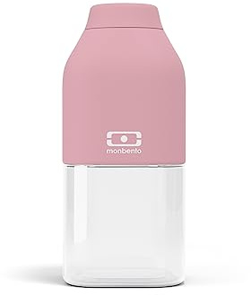 monbento - Bouteille Eau Réutilisable MB Positive S Rose 330ml - Gourde Enfant - Idéale pour École, Sport, Pique-Nique - Sans Bpa - Zéro Déchet