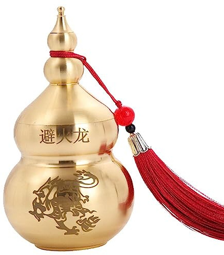 Fopytu Estatua De Calabaza De Latón Chino Feng Shui Oro Wu Lou Figurine Adorno Buena Suerte Riqueza Pacífica Decoración del Hogar Coleccionable