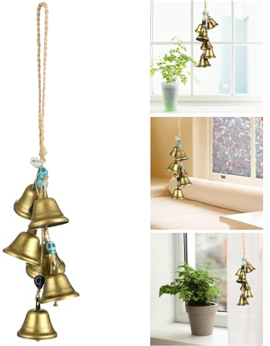 1 Spiedino Campane da Esterno Strega, Campana del Vento del Gancio Della Porta, Campane del Vento di Metallo Della Strega, per Maniglie per Porte da Giardino, Decorazioni per Cortili(Colori Misti)