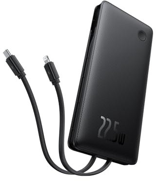 Baseus Airpow Lite Power Bank 1000 mAh 22,5 W Double câble Cosmic Noir