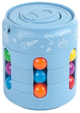 wisoolkic Juguetes creativos para Cultivar la imaginación Espacial y el Pensamiento lógico de los niños, Juegos de Entretenimiento, ABS Spin Gamel, Azul