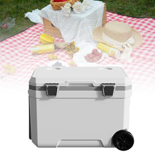 CNAOHGHN Glacière portable à roulettes, réfrigération isolée, sans électricité ni compresseur, pour voiture, camping-car, camion, van, pique-nique et barbecue, pour camping