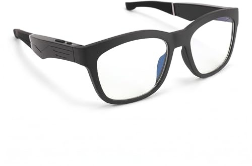 Gafas Inteligentes, Gafas de Audio Bluetooth para Hombres y Mujeres, Sonido de Oído Abierto con Micrófono, Filtro de Luz Azul, Escuchar Música y Llamadas, Protección para los Ojos