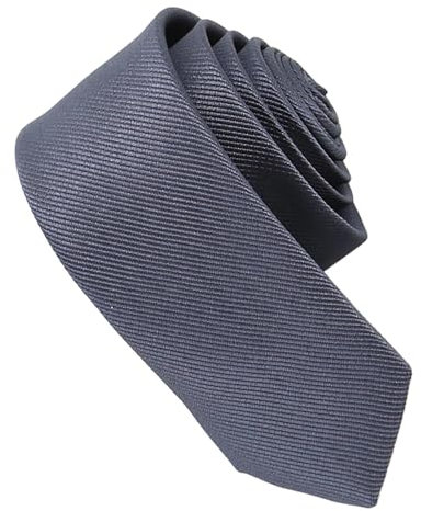 peiqiup Krawatten (150 * 5cm), Solide Krawatte, Für Büro oder Festliche Veranstaltungen, geschäftstermine, Festliche Anlässe und Freizeit, Grau
