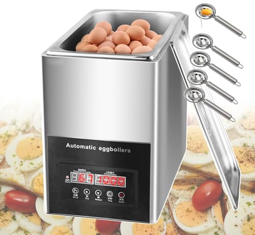 forplubossmmp Máquina para Hervir Huevos De 800W, Hervidor Eléctrico De Huevos con Fuente Termal para Huevos Duros, Escalfador, Dispositivo Automático para Hacer Tortillas, Temperatura De 30 A 90℃