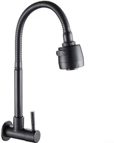 Oniissy Grifo de cocina para fregadero, manguera flexible, agua fría, dos modos, grifo montado en la pared, grifo de cocina montado en la pared, grifo de palanca única