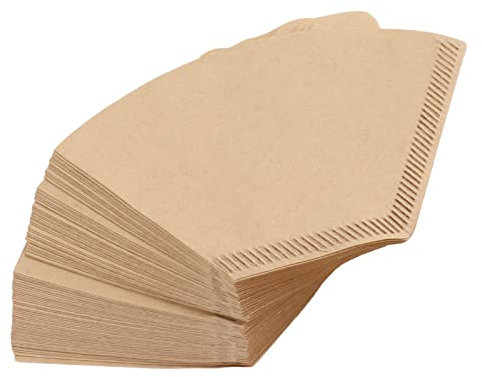 Zerodis 100 Filtros de café Individuales Prácticos de Uso que Explica el Compostaje y los Filtros de Papel en Cono Suave para Máquinas de Cafeteras Eléctricas