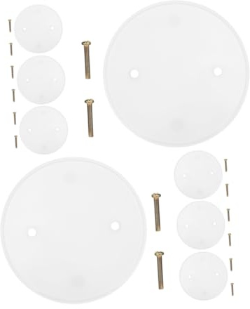 Plaque de Recouvrement du Luminaire Ronde Blanc PP 8 Pièces | Cache Fil Plafond, Couvercle de Lampe Rond, Plaque Aveugle Moderne pour Maison et Bureau