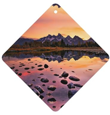 Lufterfrischer-Karten mit Blick auf die Berge bei Sonnenaufgang, modisch, 10 Stück, Auto-Duft, zum Aufhängen