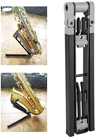 Xiuganpo Soporte Universal Ajustable para Saxofón, Soporte Plegable Portátil para Saxofón Alto para Estudio en Casa