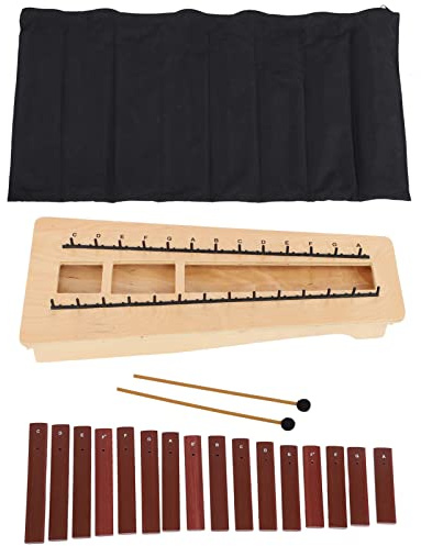 RiToEasysports Xylophon, Hölzernes 13-Ton-Box-Typ-Hochton-Kiefernmusik-Orff-Schlaginstrument 16 Abnehmbar für Kinder und Erwachsene, Musiklernen