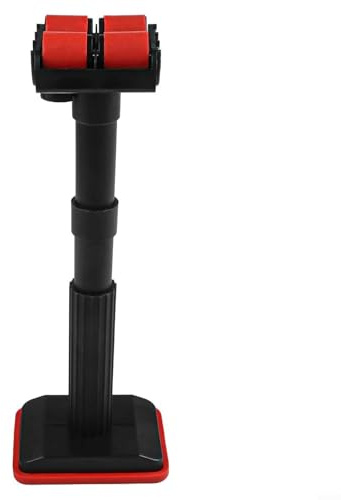 Asta di supporto telescopica regolabile per installazione di armadietti, 19-46 cm, ausilio di sollevamento con doppia testa a rullo e tappetino antiscivolo in nylon resistente