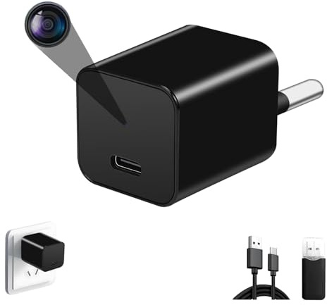 KUIYIXUE Mini Kamera - Überwachungs Kamera - HD 1080P Innen Kamera - Kontinuierliche Aufzeichnung und Bewegungserkennung, Innen/Büro/Geschäft Kamera, 512 GB kompatibel, ohne Wi-Fi