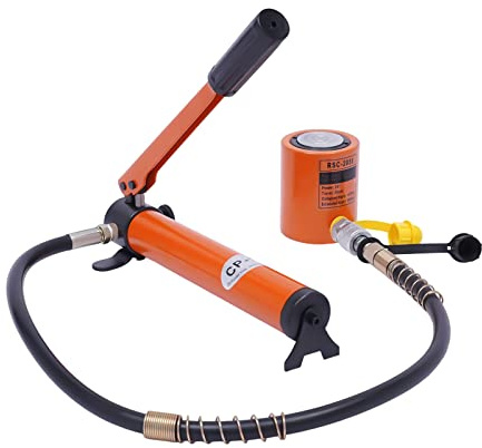 Pompa idraulica manuale, pompa idraulica, cilindro idraulico 20T 50 mm, cavalletto di sollevamento con pompa idraulica manuale da 70 MPa 350 cc, cric idraulico portatile con tubo da 1 m, sollevatore a