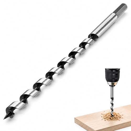 10mm X 230mm Long Wood Drill Bit Hexagonal Auger Hex Shank Straight Drill Bits High Grade Steel Cuts Shallow and Deep Holes in Wood Block Brick Tile and Plastic