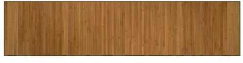 PUGYNBK Bambusläufer 70x300 cm Rechteckiger Bambusteppich Braun, Moderner Läufer für Wohnzimmer, rutschfeste Unterseite, Strapazierfähig und Langlebig, Einfache Reinigung