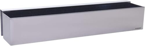 VIVANNO Blumenkasten Balkonkasten Pflanzkasten Binox V2A Edelstahl, 100 cm | Rostfreier V2A Edelstahl, ca. 1 mm Stärke, wetterfest & frostsicher, inklusive innovativer Halterung für den Balkon