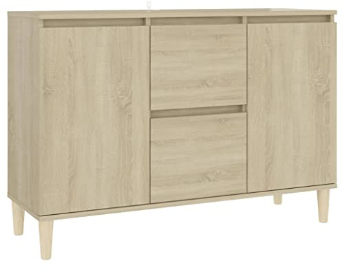 vidaXL Aparador, Armario Auxiliar de Almacenamiento, Mueble de Libros, Aparador para Salón Pasillo Hogar, Madera de Ingeniería Roble Sonoma