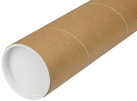 V1 TRADE Versandrolle 75cm ø7cm – Praktisches Verpackungsmaterial mit Deckeln für Zeichnungen und Plakate – Sichere Verpackung fur DIN A1