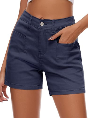 Alaster Queen Damen Shorts Lose Beiläufige Sommer Kurze Hosen Damen Mit Taschen Shorts