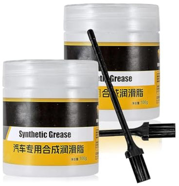 Synthetic Grease for Car Care, 100 G Brake Grease Lubricant for Car, Anti Seize Thread Lubricant, Automotive Brake Caliper Sunroof Brake Pad Grease, Multi-Purpose Car Grease Lubricant (2PCS)