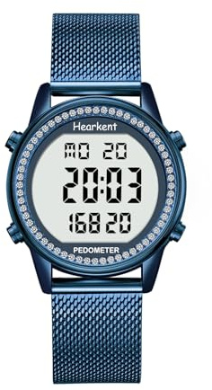 Reloj con podómetro para Caminar, rastreador de Pasos para Mujer con Contador de calorías, Reloj Deportivo Digital Resistente al Agua hasta 30 m, sin Necesidad de Cargar ni de Usar una aplicación
