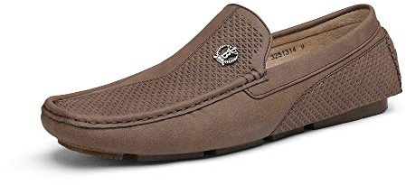 Bruno Marc klassiska mockasiner platta tofflor slip-on penny loafer mjuka bekväma skor båtskor, BRUN, 39.5 EU