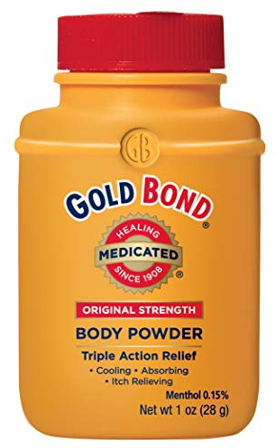 Gold Bond Talc-Free Medicated Original Strength Body Powder Travel Size, 1 Oz (4 Pack)