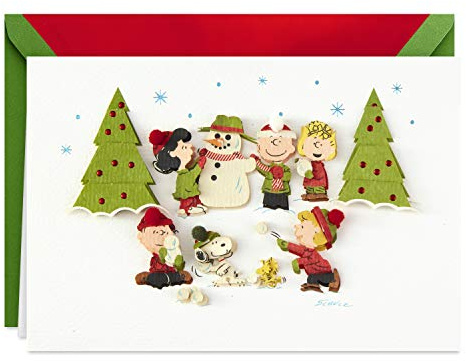 Hallmark Signature Peanuts Christmas Card (Fun and Frosty Christmas)