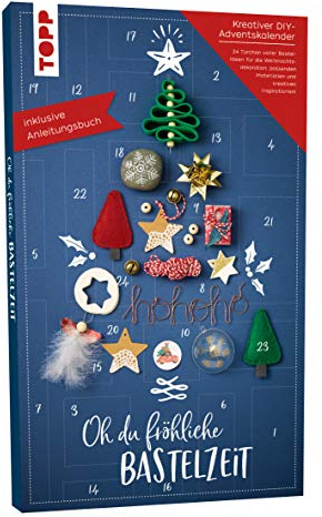 TOPP Adventskalender Oh du fröhliche Bastelzeit: 24 Türchen voller stylischer Bastelideen für die Weihnachtszeit und passendes Material. Mit ... Adventskalender ca. 50 cm x 30,8 cm x 3,5 cm