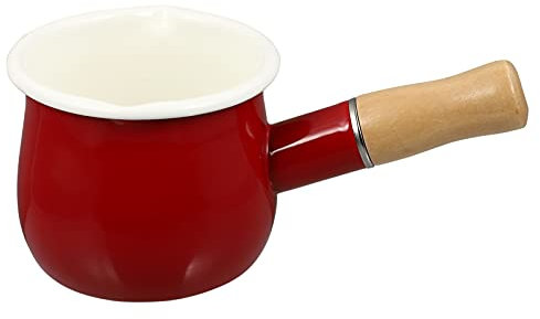 HEMOTON Hervidor De Leche Olla Para Sopa Cacerola Pequeña Esmaltada Resistente Corrosión