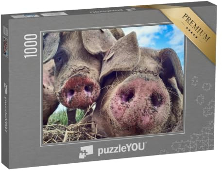 puzzleYOU: Puzzle 1000 Teile „Glückliche Schweine“ – aus der Puzzle-Kollektion Schweine & Ferkel