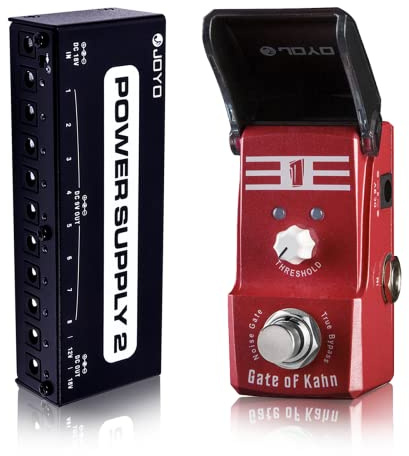 JOYO JF-324 Gate of Kahn Noise Gate Mini Pedal Bundle with JP-06 Noise Blocker Pedal Power Supply