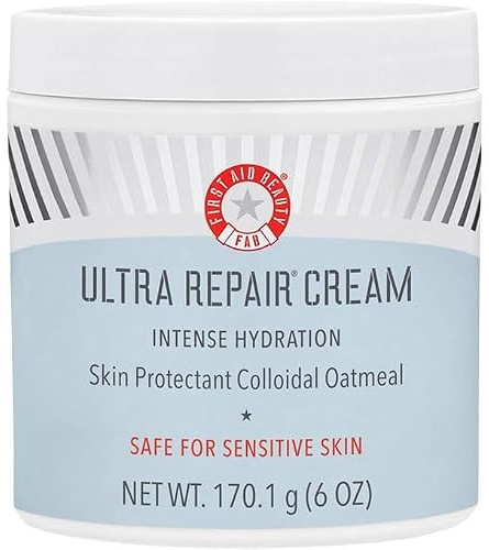 First Aid Beauty - Ultra Repair Cream, Intense Hydration Whipped Colloidal Oatmeal, Clinically Proven to Strengthen Skin Barrier in 7 Days & Helps Relieve Eczema, Luxury Moisturizer, 6 oz + Bonus, 2ct