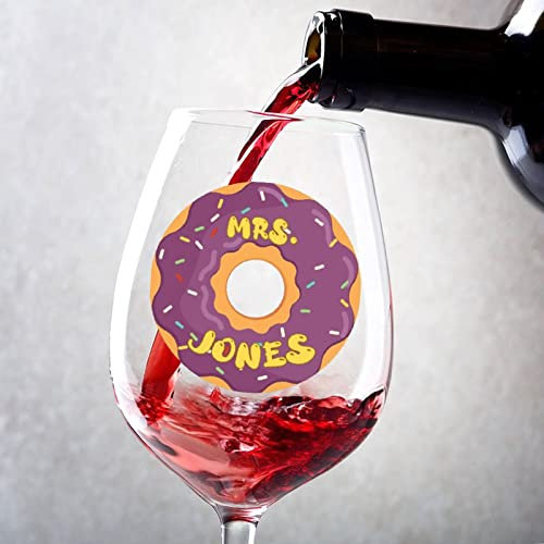 Rimego Copas de vino tinto con nombre personalizado, juego de 2 copas de vino de Navidad, ideal para degustación de vino, Navidad, aniversario, cumpleaños, 17 onzas