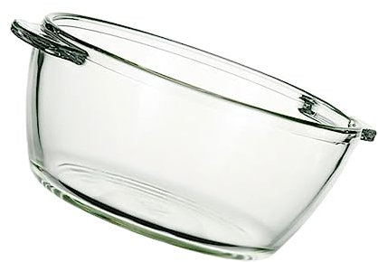 BESTonZON Bol Verre Transparent pour Salade Et Nouilles Bol De Service Pratique avec Anse Saladier Décoratif pour Cuisine Et Réunion