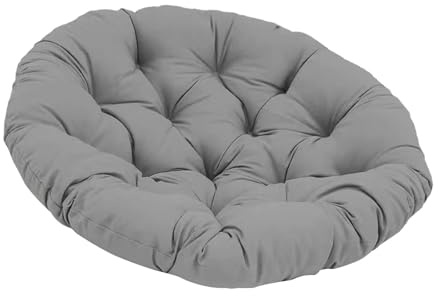 Gralara 20 Papasan Chair Cushion, Egg Cushion Hanging Chair Cushion, Soft & Lightweight Swing Pad, Washable Stylish Patio Chair Mat for Lawn Patio Rocking Chair Seats, Dark Gray