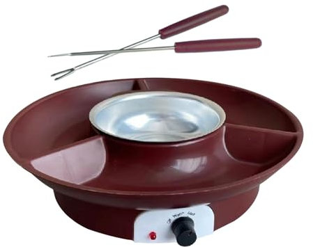 F Fityle Fontana per fonduta di cioccolato Pentole elettriche per fonduta Set Durevole Idea per appuntamenti notturni per barbecue, ranch, formaggio,