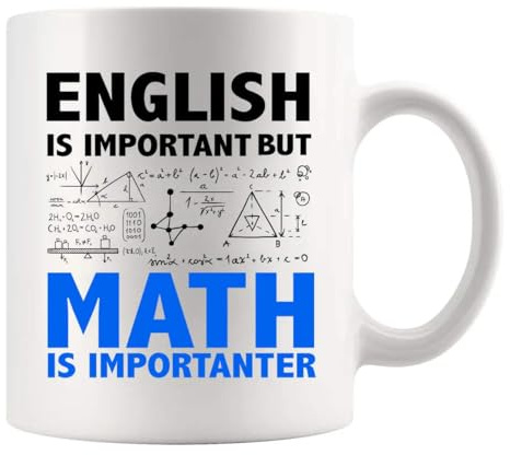 Panvola Math Lover Ceramic Mug 11 oz, Funny Engineer Gift, Novelty Drinkware for Teacher, Dad, Brother, Husband, Engineering Student, White | Math Lover Teacher Sarcastic Gift Humor Gifts Ceramic Mug Novelty Drinkware