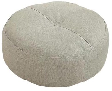 perfk Almohada Redonda para el Suelo, cojín Decorativo pequeño para el Suelo, para Silla, sofá, Sala de Estar Interior y Exterior, Gris Claro
