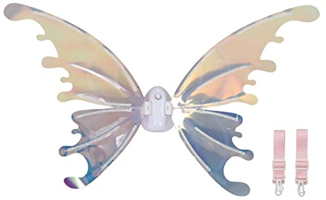 Flapping Moving Wing, Fairy Butterfly Wings Fairy Angel Wings Alas de Princesa para el cumpleaños de la Etapa de la Fiesta de Disfraces para niños niñas Mujeres