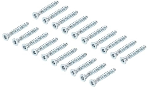 QUARKZMAN 20 Stück Möbel Confirmat Schraube 6,3x45mm Verbindungsschraube | Sechskant Holzschrauben, Möbel, verzinkt, versenkt, selbstschneidend