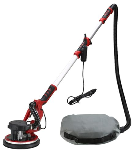 DPLWJPP Levigatrice per Muro Telescopica,900~1200 Giri/Min,Diametro Ø225mm,velocità Regolabile A 6 Velocitàper Levigatura Professionale Pareti,Soffitto,SandingDiscs100PCS-110V