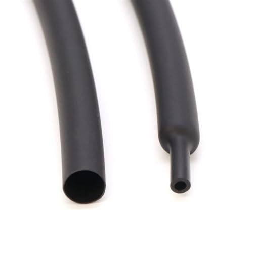 GSCLZ Kabelschlauch 1M Diameter 1.5~50mm No Glue Heat Shrink Tubing 3:1 Ratio Waterproof Wire Wrap Insulated Lined Cable Sleeve Black Kabelmanagement-HüLse(50MM_1M)