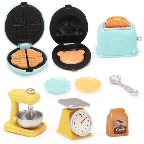 Miniatur Puppenhaus Zubehör Küche, 1:12 Miniatur Lebensmittel Puppenhaus, Miniatur Lebensmittel Spielzeug Set, Weihnachten Küche Zubehör Essen Deko Geschenk für Mädchen Jungen (C)