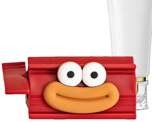 Exprimidor de pasta de dientes con ruedas,Dispensador de exprimidor de pasta de dientes | Exprimidor de pasta de dientes con cara sonriente - Dispensador manual de pasta de dientes, exprimidor para ba