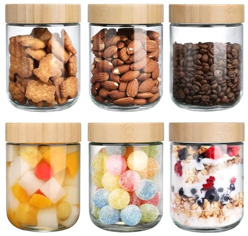 Glass Mason Jars with Screw Lids - Leakproof Overnight Oats Containers