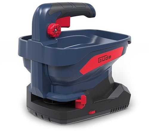 Güde Akku Universalstreuer GUS 18-0 (18 V, 5 m Streubreite, 6 Geschwindigkeitsstufen, 8 Streumengenstufen, 6 Streubreitenwinkel, 3,3 Liter Fassungsvermögen, ohne Akkupack und Ladegerät)